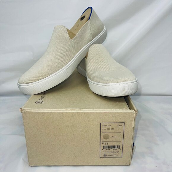 Rothy’s The Original Slip-On Canvas Shoe Size 11 in Sand - Picture 10 of 11